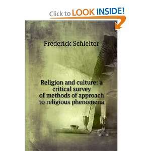  Religion and culture a critical survey of methods of 