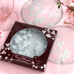  Cherry Blossom Glass Coasters