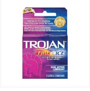 Trojan Fire and Ice Condoms Box of 3   Fast & Free Discrete Shipping 