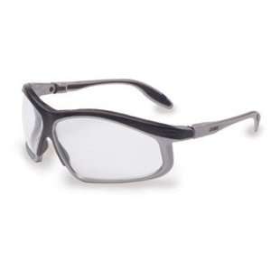  Uvex Pivot Safety Glasses   Black/Silver Frame