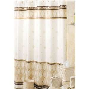    Corinthia Natural Beige Marble Shower Curtain