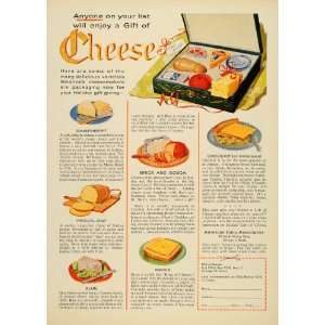  1955 Ad American Dairy Association Cheddar Gouda Cheese 