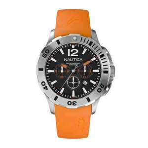 NEW Nautica N16567G BFD 101 Orange Dive Watch  