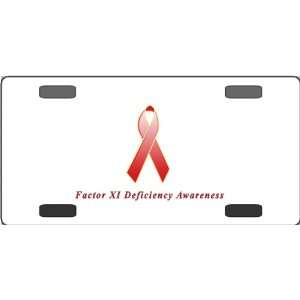  Factor XI Deficiency Awareness Ribbon Vanity License Plate 