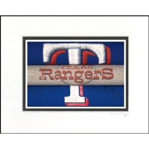  Texas Rangers Vintage Sports Art