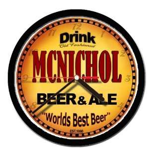  MCNICHOL beer and ale cerveza wall clock 