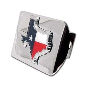  Texas Shape Premium Chrome Metal Hitch Cover with Texas 