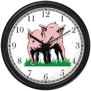  Two Piglets   Pig Animal Wall Clock by WatchBuddy 