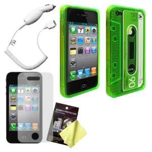 Cbus Wireless Green/Green Flex Gel Cassette Tape Case / Skin / Cover 