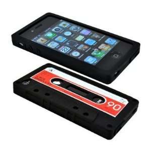  Black/Red Silicone Cassette Tape Case / Skin / Cover for 