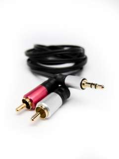PREMIUM 6FT 3.5mm Male AUX 2 RCA Male Audio Cable Gold for iPod iTouch 