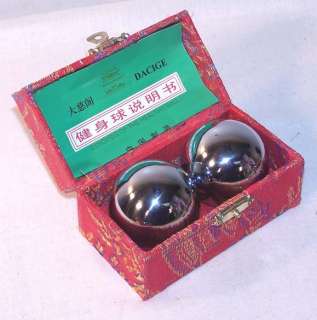SILVER CHIME BALL SET health stress balls therapy NEW relax novelty 