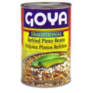 Goya Refried Pinto Beans Traditional 16 oz  Grocery 