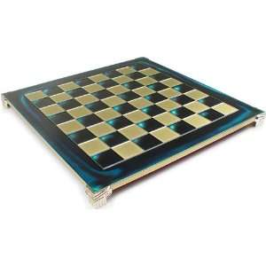  Brass & Blue Chess Board 1 3 4 Squares Toys & Games