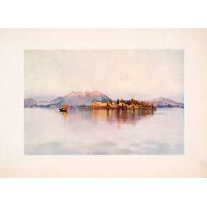 1908 Print Isola Bella Lake Maggiore Italy Cityscape Landscape Ella Du 