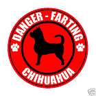 FARTING CHIHUAHUA SHORT HAIR FART 5 DOG STICKER