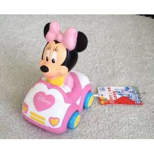  Disney Park Minnie Mouse Vinyl Toy Car NEW Wheels Turn 