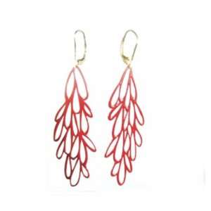  Melissa Borrell Design Starburst Pop Out Earrings   Red 