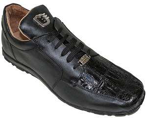   Eden Mancato Genuine Caiman Patch Mens Sneakers Black Size 7 13  