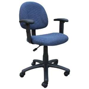 BOSS BLUE DELUXE POSTURE CHAIR W/ ADJUSTABLE ARMS 