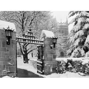 Boston College Eagles Main Gate in Winter Canvas Photo