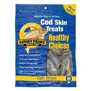  Savory Prime Cod Skin Treats Fish Strips 4oz