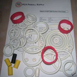 1989 Williams Black Knight 2000 Pinball Rubber Ring Kit  