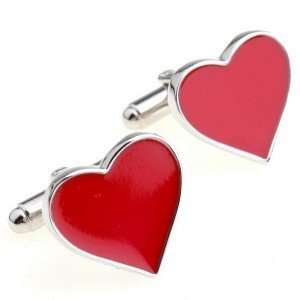  Love Heart Cufflinks (With Gift Box) 