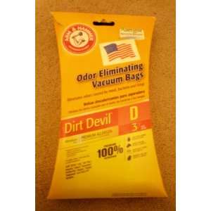Arm & Hammer Odor Eliminating Vacuum Bags    Dirt Devil Style Type D 