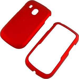  Red Rubberized Protector Case for LG 500G Cell Phones 