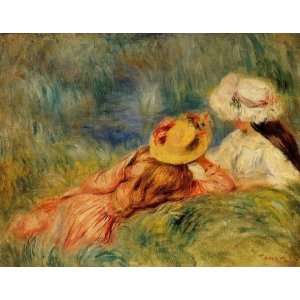 Oil Painting Young Girl at the Seaside Pierre Auguste Renoir Hand Pa 