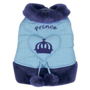East Side Collection Polyester Royalty X Small Dog Coat, Prince, Blue
