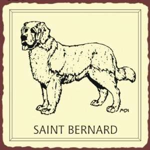   Saint Bernard Dog Vintage Metal Animal Retro Tin Sign