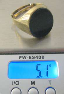   European 8k Yellow Gold 333 Bloodstone Mens Ring Size 12  