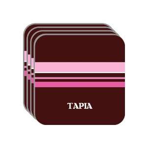 Personal Name Gift   TAPIA Set of 4 Mini Mousepad Coasters (pink 