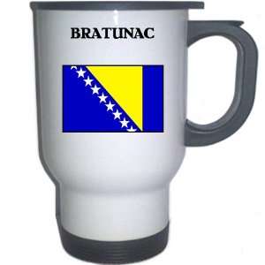 Bosnia   BRATUNAC White Stainless Steel Mug