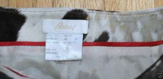 Brioni Fur Leather Brown Beige Trousers NEW Pants 38 2  