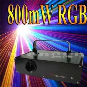 800mW RGB Red+Green+Blue Animation & Beam Laser Light Show System DJ 