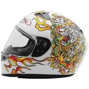  KBC VR 2 Ed Hardy Tiger Full Face Helmet Medium  White 