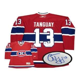  Alex Tanguay Signed Jersey Canadiens Dark Replica 