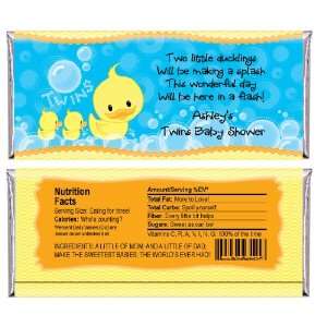   Ducky Ducks   Personalized Candy Bar Wrapper Baby Shower Favors Baby