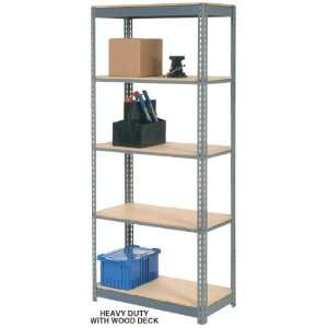  Nexel 5 high, 48W, 12D Wood Deck Rivet Lock 4 Shelf 