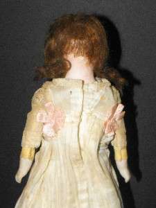 Antique German or French Bisque Doll KID Body ORIGINAL Clothes CIRCLE 