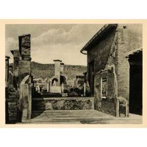  1927 Pompeii City Ruins Street Forum Italy Archaeology 