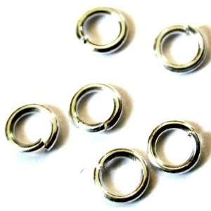  Silver Metal Jump Rings. 5mm (1/4). 1/4 oz. Arts, Crafts 