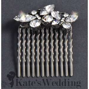 Bridal Wedding Side Comb Double Butterfly Rhinestone Crystal Bridal 