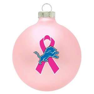   Detroit Lions Breast Cancer Awareness Pink Ornament