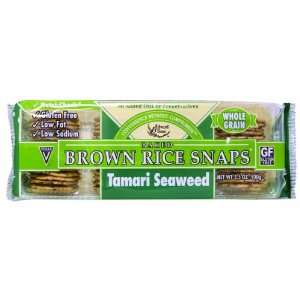 Brown Rice Snaps, Tamari Seaweed, 3.5 Ounce Packs (Pack of 12)  