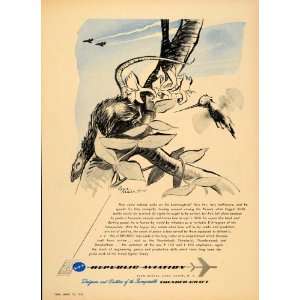   Republic Aviation Streak Mauldin   Original Print Ad