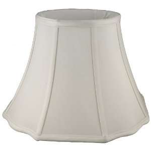   Octagon Soft Tailored Lampshade, Shantung, Off white